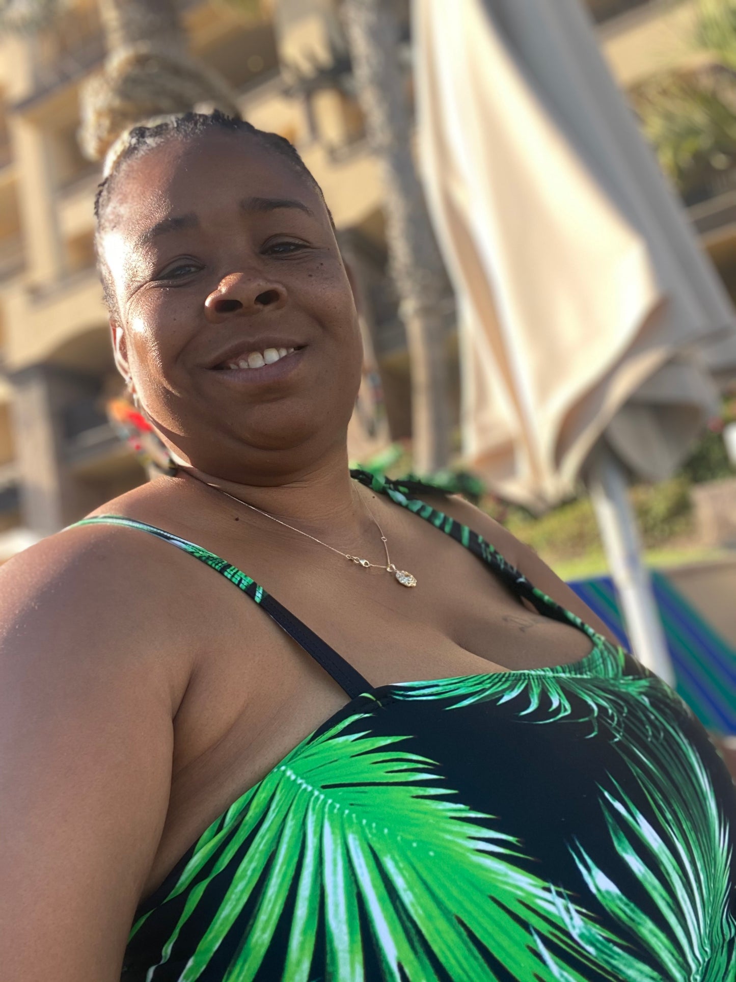 1 Piece Leaf printed swimwear